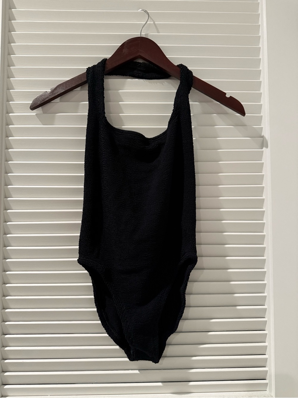 Hunza G Women’s Black Square Neck One Piece Bathing suit